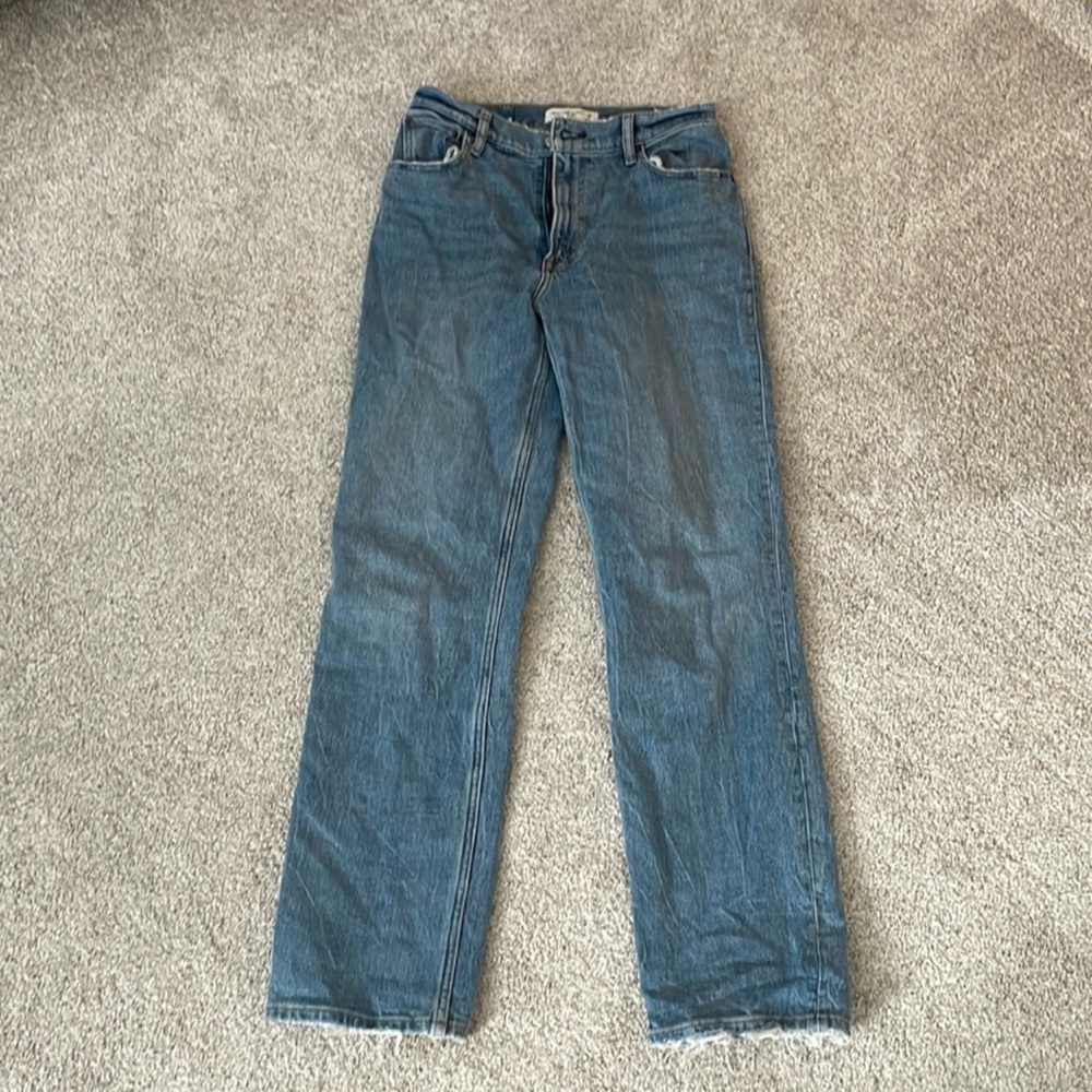 90s straight ultra high rise jeans size 4